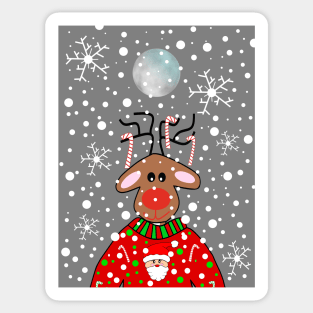 SNOWSTORM Reindeer Xmas Sticker